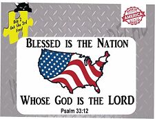Usado, Adesivo adesivo Blessed is the Nation Whose God is the Lord Salmo 33:12 p535 comprar usado  Enviando para Brazil
