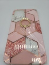 Capa telefone iPhone 11 Pro ouro rosa e mármore rosa com alça de dedo Bling, usado comprar usado  Enviando para Brazil