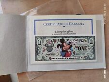 Banconota one disney usato  Valdastico
