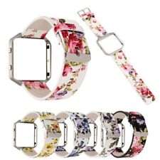 Para Fitbit Blaze Floral Couro Pulseira banda relógio pulseira Banda Com Moldura, usado comprar usado  Enviando para Brazil