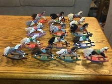 Conjunto completo de 16 enfeites Hallmark Rocking Horse Series 1981-1997 com 1981 comprar usado  Enviando para Brazil