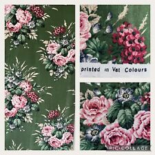 Vintage floral linen for sale  ALDERSHOT