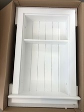 Nicho de parede embutido IMPERFEITO 14x24 White Aiden com 1 prateleira e talão traseiro comprar usado  Enviando para Brazil
