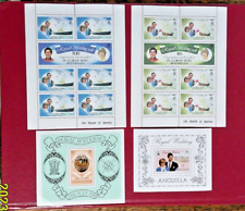 Usado, 8 x mini-folhas de casamento real Charles e Diana, sem marca de charneira comprar usado  Enviando para Brazil