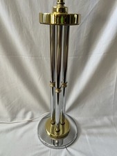 Meio século moderno vintage tubo retrô tubular cromado com abajur de mesa de latão era espacial comprar usado  Enviando para Brazil