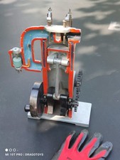 CILINDRO DE MOTOR VINTAGE MODELO CUTAWAY MESA EDUCAÇÃO ESCOLA LABORATÓRIO DESKTOP GRANDE comprar usado  Enviando para Brazil