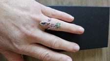 Weissgold ring edelsteinen gebraucht kaufen  Ilsede