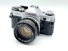 Kit de câmera de filme manual Chrome Canon AE-1 + Canon 50mm f/1.4 SSC -Muito bom comprar usado  Enviando para Brazil