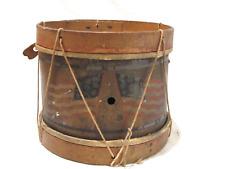 Bandeiras e estrelas americanas antigas de tambor de brinquedo patriótico c. 1900 comprar usado  Enviando para Brazil