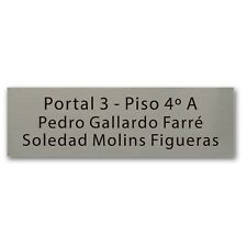 Placa para Buzón ALUMINIO grabada con tus datos, chapa buzón personalizada, usado comprar usado  Enviando para Brazil