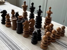 Antique wooden chess for sale  CAMBRIDGE