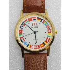 Usado, McDonald's Europa Rússia URSS bandeiras internacionais relógio vintage ouro Euro Global comprar usado  Enviando para Brazil