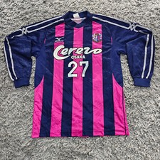 Camisa de futebol clássica Cerezo Osaka 2004 Home Kit azul marinho rosa Mizuno J League comprar usado  Enviando para Brazil