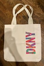 Nuevo Bolso de Mano 14""x14"" DKNY Lona Natural Retro Años 80 Compras Piscina Playa Vacaciones segunda mano  Embacar hacia Argentina