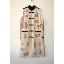 Mini vestido vintage Venus Imports estampa de gatos tamanho pequeno Nepal 100% algodão sem mangas comprar usado  Enviando para Brazil