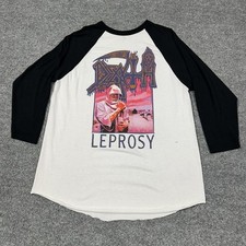 Camisa Death Leprosy XL Raglan branca metal banda thrash manga curta algodão comprar usado  Enviando para Brazil
