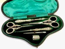 Cased silver sewing for sale  ROGART
