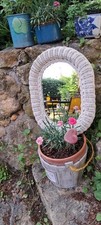 Miroir rotin blanc d'occasion  Salon-de-Provence