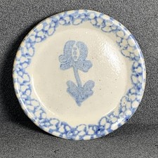 Beaumont Brothers Pottery Salt Glaze/Coba1t Miniature Plate, 3 1/4”, BBP, Nice! for sale  Akron