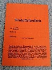 Reichskleiderkarte guter zusta gebraucht kaufen  Blankenburg