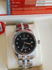 Relógio masculino Tudor Glamour Date 55010w mostrador de diamante preto 36mm conjunto completo automático comprar usado  Enviando para Brazil