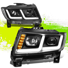 Usado, Lâmpadas de farol projetor LED DRL para Jeep Grand Cherokee 11-13 preto par transparente comprar usado  Enviando para Brazil