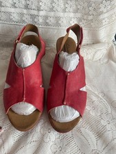Clarks red leather for sale  WAKEFIELD