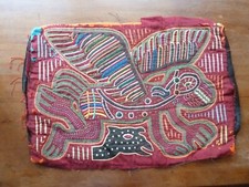 Vintage Kuna Indiana Mola Artesanal Arte Têxtil Panamá 11 X 16" comprar usado  Enviando para Brazil