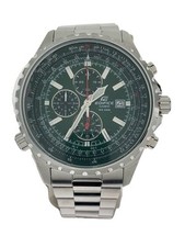 Relógio analógico de quartzo CASIO EF-527D3AVUEF verde aço inoxidável excelente JAPÃO comprar usado  Enviando para Brazil