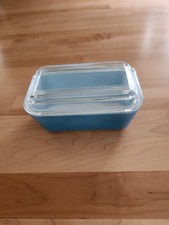 Usado, Geladeira vintage Pyrex 0502 azul com tampa 1 1/2 pinta comprar usado  Enviando para Brazil