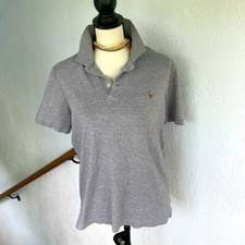 Camisa polo feminina Ralph Lauren original algodão cinza tamanho M, usado comprar usado  Enviando para Brazil