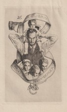 Original vintage Art Deco gravura exlibris por COSSMANN ALFRED comprar usado  Enviando para Brazil