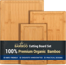 4 peças Tabla De Picar Grande Madera Bambu Para Cortar Carne Vegetale Queso Cocin comprar usado  Enviando para Brazil