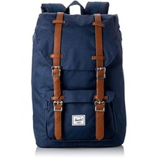 Usado, Mochila para laptop Herschel Little America couro sintético azul marinho/castanho volume médio comprar usado  Enviando para Brazil