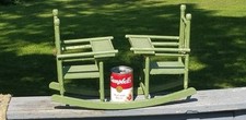 Cadeira de balanço antiga de madeira para boneca dupla pintura verde antiga BOM  comprar usado  Enviando para Brazil