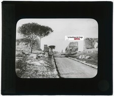 Usado, Via Appia, Roma, Italia, Foto Piastra Vetro, Nero E Bianco, Positivo 8,5x10 Cm comprar usado  Enviando para Brazil