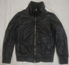 Jaqueta de couro AllSaints Spitalfields, masculina, média, preta. comprar usado  Enviando para Brazil