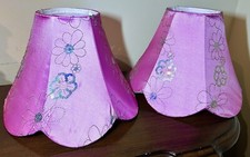Pair pink lampshades for sale  Linden