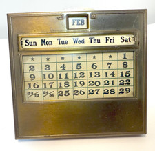 brass perpetual calendar for sale  Rego Park
