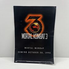 Tela/pôster dupla face Mortal Kombat 3 A4 janela - 1995 SNES GB SGG SMD comprar usado  Enviando para Brazil