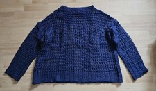 Blauer lochmuster pulli gebraucht kaufen  Berlin
