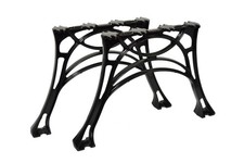 2 piękne nóżki ławki boczne części ławka ogrodowa wykonana z aluminium czarna - 4 deski - nowa na sprzedaż  PL