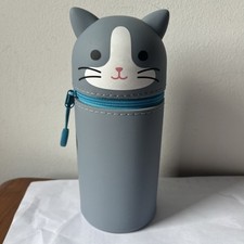 Estojo para lápis Lihitlab suporte para caneta gato cinza tamanho ajustável silicone , usado comprar usado  Enviando para Brazil