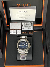 Mido Multifort TV Big Date em pulseira azul azul incluída, usado comprar usado  Enviando para Brazil