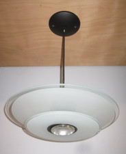 Abajur pingente de teto Bauhaus Deco UFO 2 camadas metal preto temperado minimamente moderno comprar usado  Enviando para Brazil