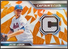 2021 Topps Chrome Jacob deGrom #'D /25 Patch de Jersey de Pano de Capitão Laranja! comprar usado  Enviando para Brazil