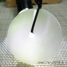 Pingente de donut de jade jadeíta 100% natural certificado Lavanda Birmânia ~怀古 平安扣 comprar usado  Enviando para Brazil