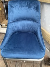 Blue velvet dining for sale  STOKE-ON-TRENT