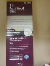 Persianas de madera sintética premium de 29"" X 48"" blancas inalámbricas de 2 segunda mano  Embacar hacia Mexico