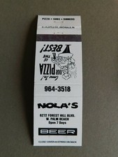 Matchbook cover nola for sale  Eldon